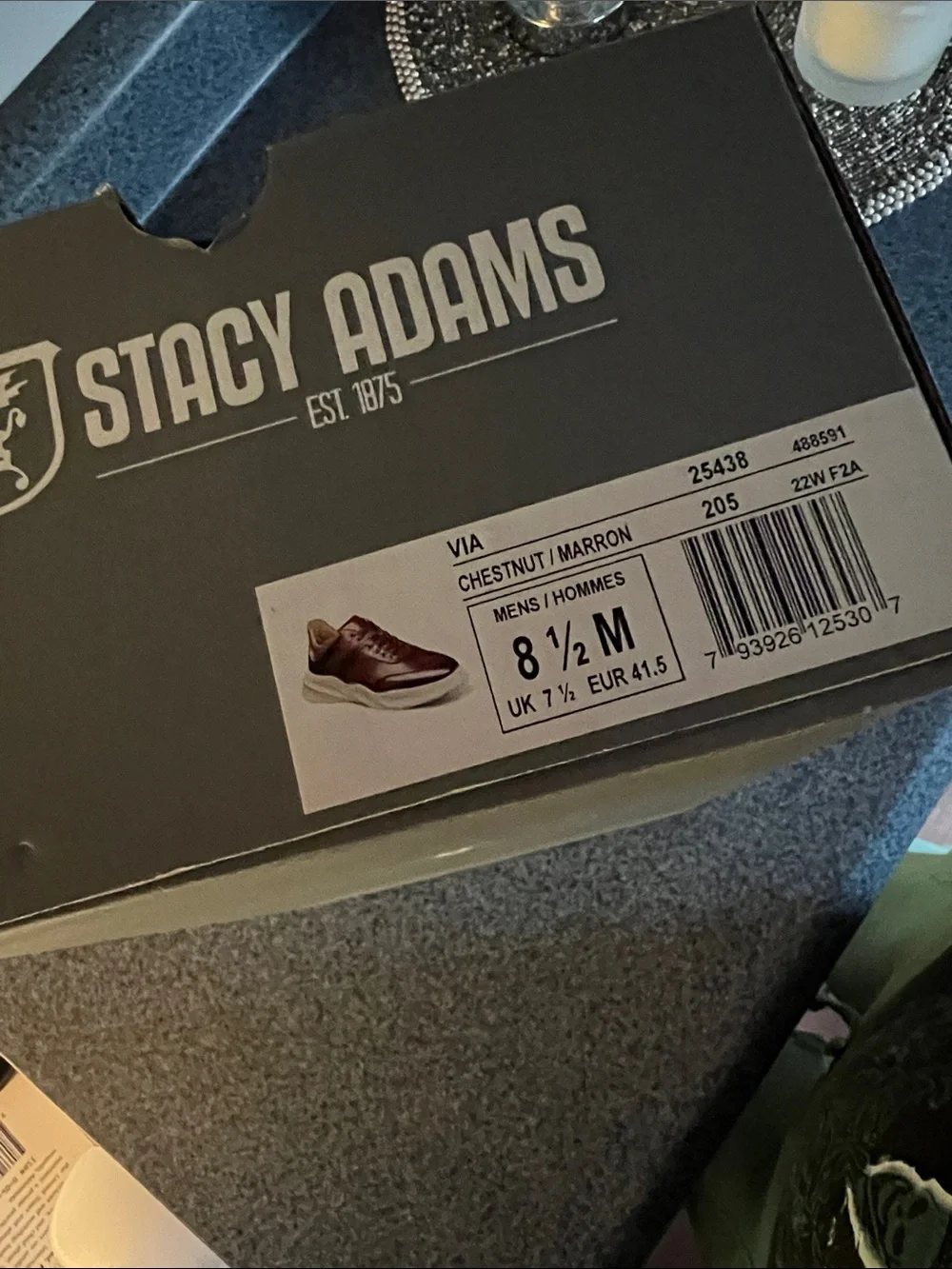 Stacy Adams Chestnut Leather Oxfords